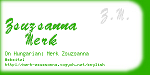 zsuzsanna merk business card